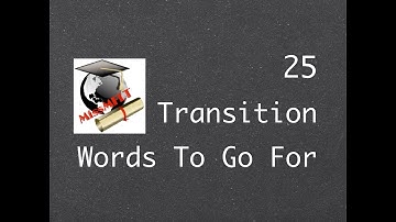 25 Transition Words To Go For _ MissMFLT