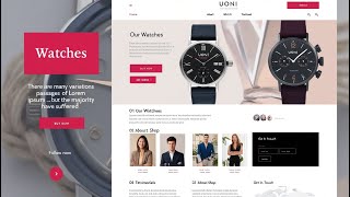How To Build A Responsive Watch Website Using HTML CSS And JavaScript | One Shot 🚀