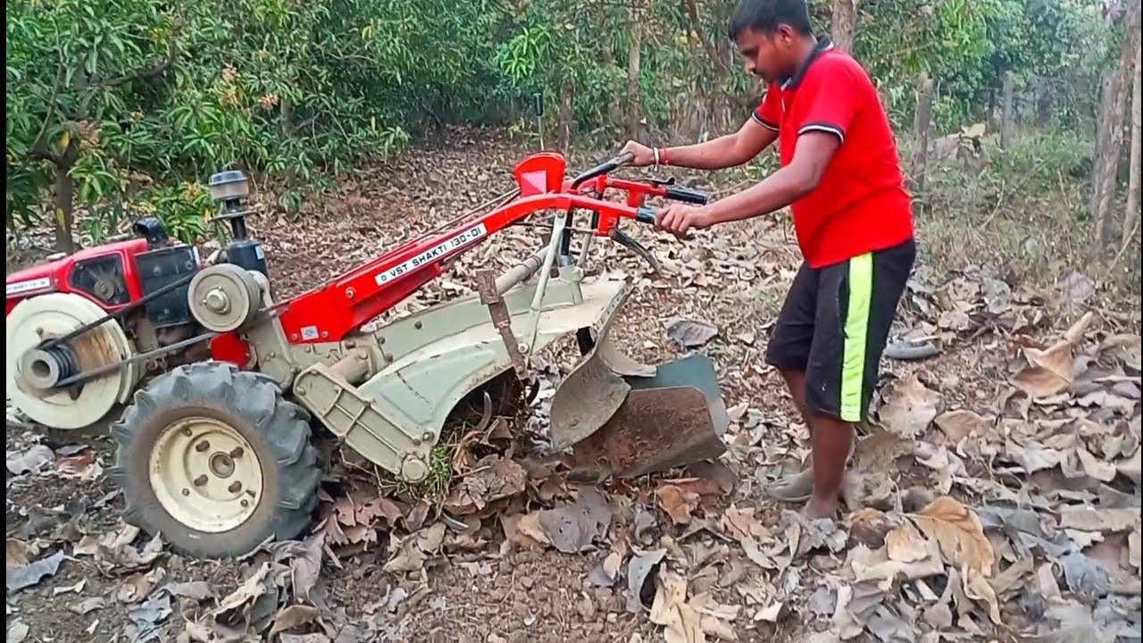 Mango 🥭 ke khet me work with vst shakti 130 di power tiller 