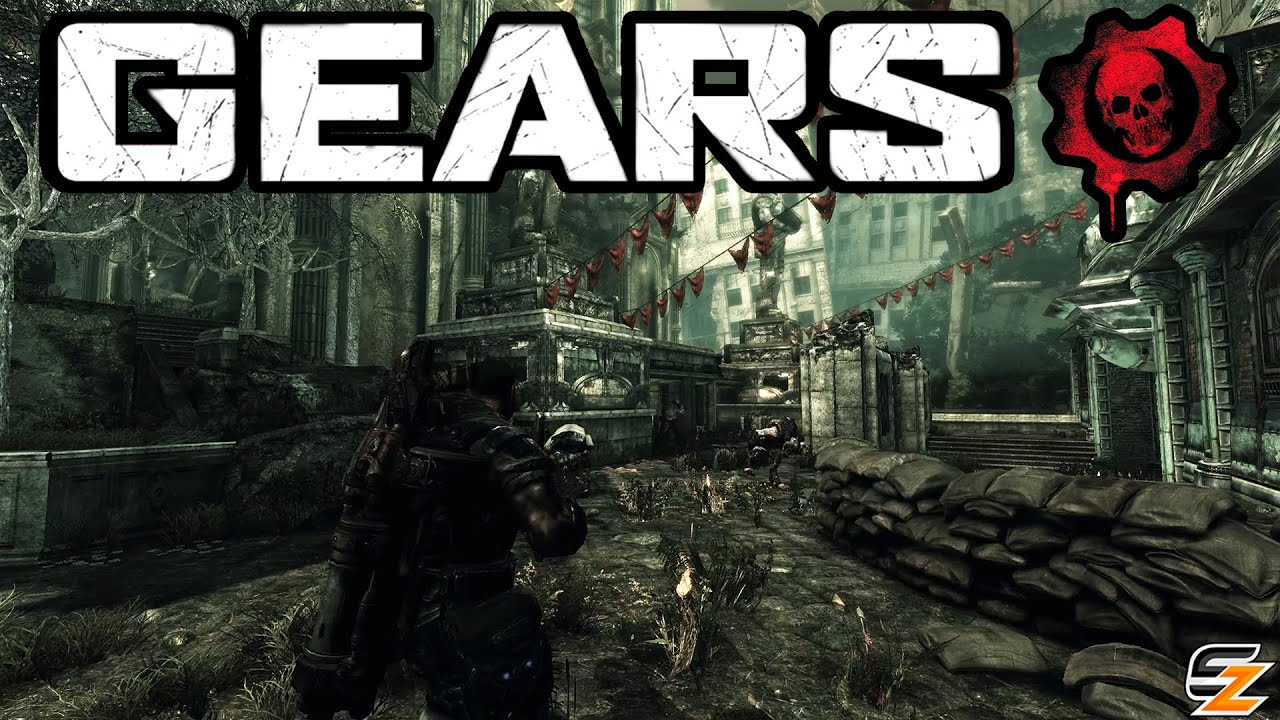 Геймплей режима «Орда» в Gears of War. Карта CLOCKTOWER!