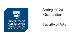 Spring 2024 Graduations - Faculty of Arts