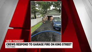 Lightning strike hits tree, causing garage fire on King Street in Holyoke