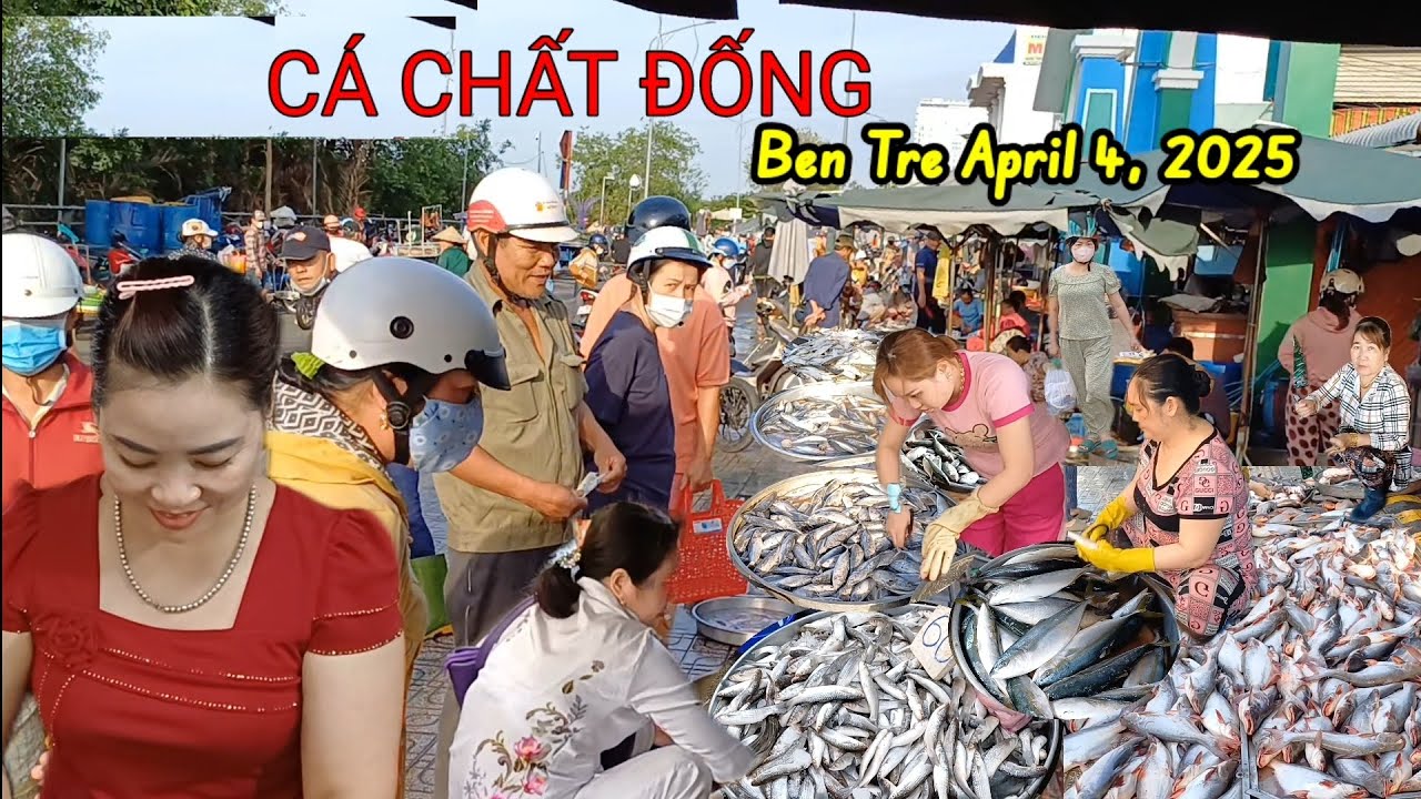 Chấn động, cá đổ đống ngoài đường Chợ Đầu mối Bến Tre bán rẻ quá trời
