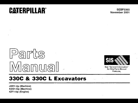 Caterpillar 330C 330C L Excavators - Parts Catalog