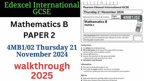 Edexcel IGCSE Maths B Paper 2 (4MB1/02)| Full Solutions |Nov 2024 Exam Walkthrough @mathsolver1117