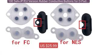 100 SetsJP/EU Version Rubber Conductive Buttons for D-Pad P... — Top Pick 2026 | Unbeatable Price!