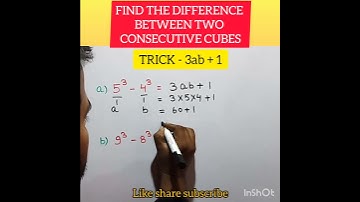 #difference between two consecutive cubes #shorts #maths #shortsfeed #ytshorts