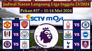 Jadwal Liga Inggris Live SCTV - Manchester United vs Arsenal - Klasemen EPL 2024 Pekan 37