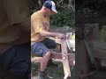 Making An OUTDOOR WORKBENCH With HAND TOOLS  #shorts