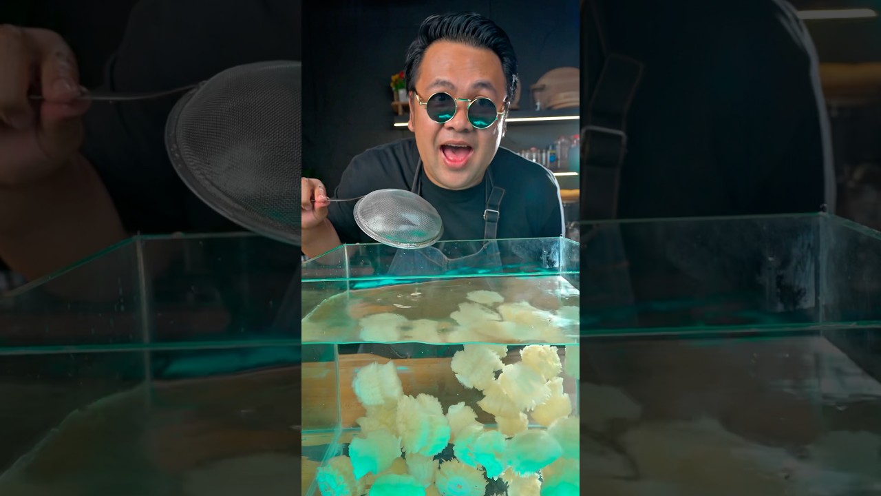 หม่าล่า ย่างแมงกะพรุนหัวกระสุน #shorts #cooking #funny