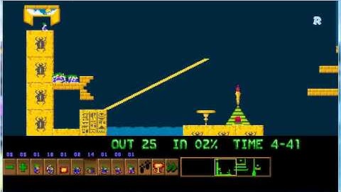 Lemmings Custom Level: A Giza"s Dilemma