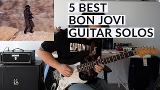 Video thumbnail of "5 BEST Bon Jovi / Richie Sambora Guitar Solos (BOSS Katana free patches)"