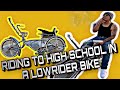 RIDING MY LOWRIDER BIKE TO HIGHSCHOOL + WASHING IT !!!