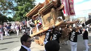 令和7年　千代田・長野　千代田駅前合同曳行　ぶんまわし　その３　石坂、市町西、原　令和7年（2025年）10月11日