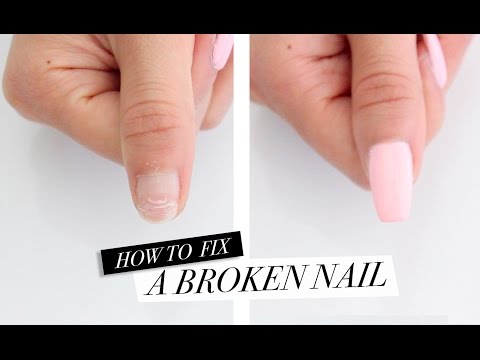 Como consertar um prego quebrado! DIY Acrílico Nails em casa
