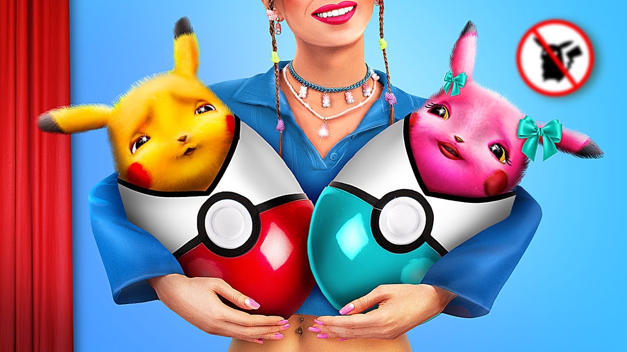 ⁣How to Sneak a Pokemon into Movies! Pokemon in Real Life!