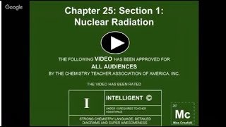 Pearson Chapter 25: Section 1: Nuclear Radiation