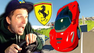 Mit dem SCHNELLSTEN Ferrari über die XXL Sprungschanze! | BeamNG