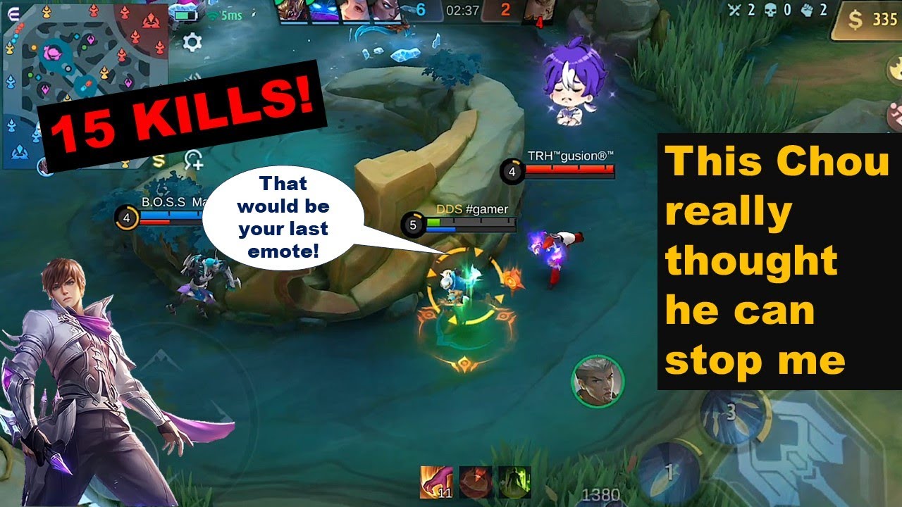 CHOU CAN'T INTIMIDATE ME I GUSION JUNGLE 2024 I GUSION BEST BUILD  2024 I MOBILE LEGENDS I MLBB