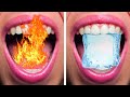 HOT Sister VS COLD Sister || Extreme Hot vs Cold Challenge, Fire vs Ice Family Problems by Zoom Cool