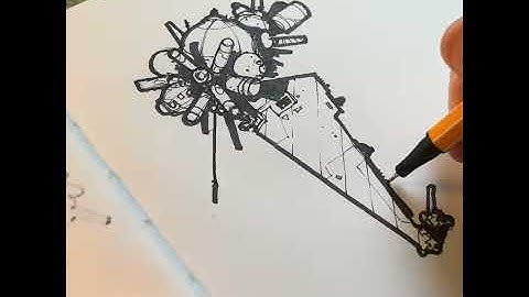 Spaceship Sketch time-lapse