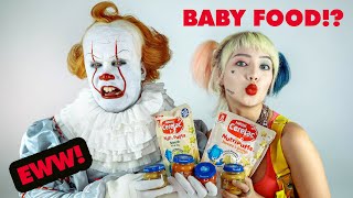 Pennywise Eats Baby Food! ft. Harley Quinn | Prince De Guzman Transformations