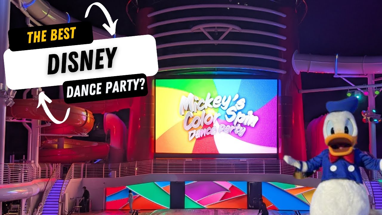 Mickey's Color Spin Character Dance Party on the New Disney Treasure Cruise Ship