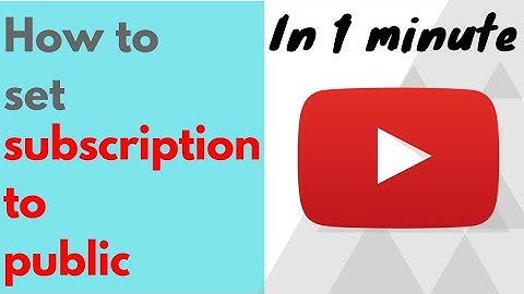 How to set subscriptions to public | how to visible subscription | Name show in live streaming |