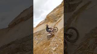 Dirt bike rock climbing