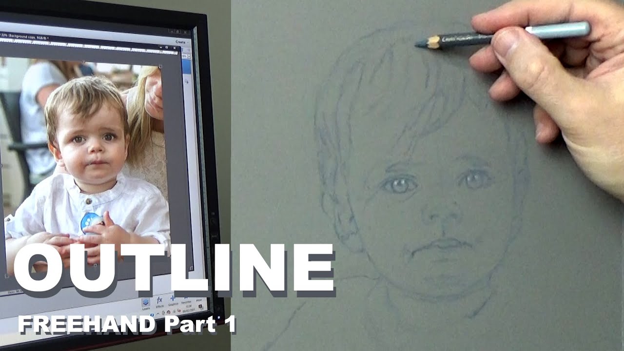 Pastel Portrait Tips ~ How to draw the outline freehand... Pastel ...