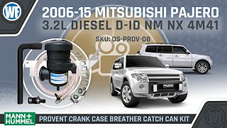 Video Provent Catch Can Kit Install for Mitsubishi Pajero 2006-15 NW DID 3.2L - OS-PROV-08 Revised