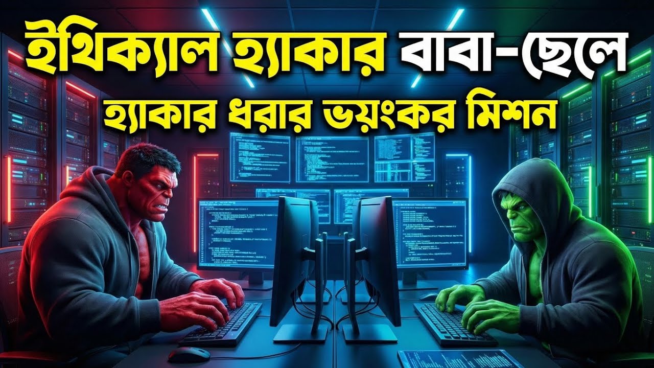 ⁣ইথিক্যাল হ্যাকার বাবা- ছেলে। হ্যাকার ধরার ভয়ংকর মিশন। Hulk AI Bangla Video। Ethical Hacking