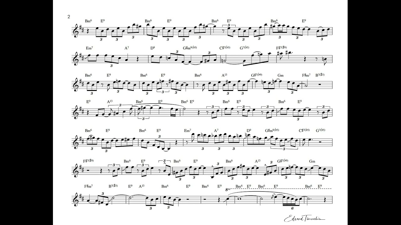 Gershwin - Summertime - Stan Getz transcribed sax solo