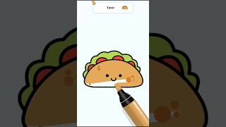 🌮Taco Drawing🍥 | #taco #tacodrawing #digitaldraw #coloringgame #digitaldrawing #kiddraws #drawing