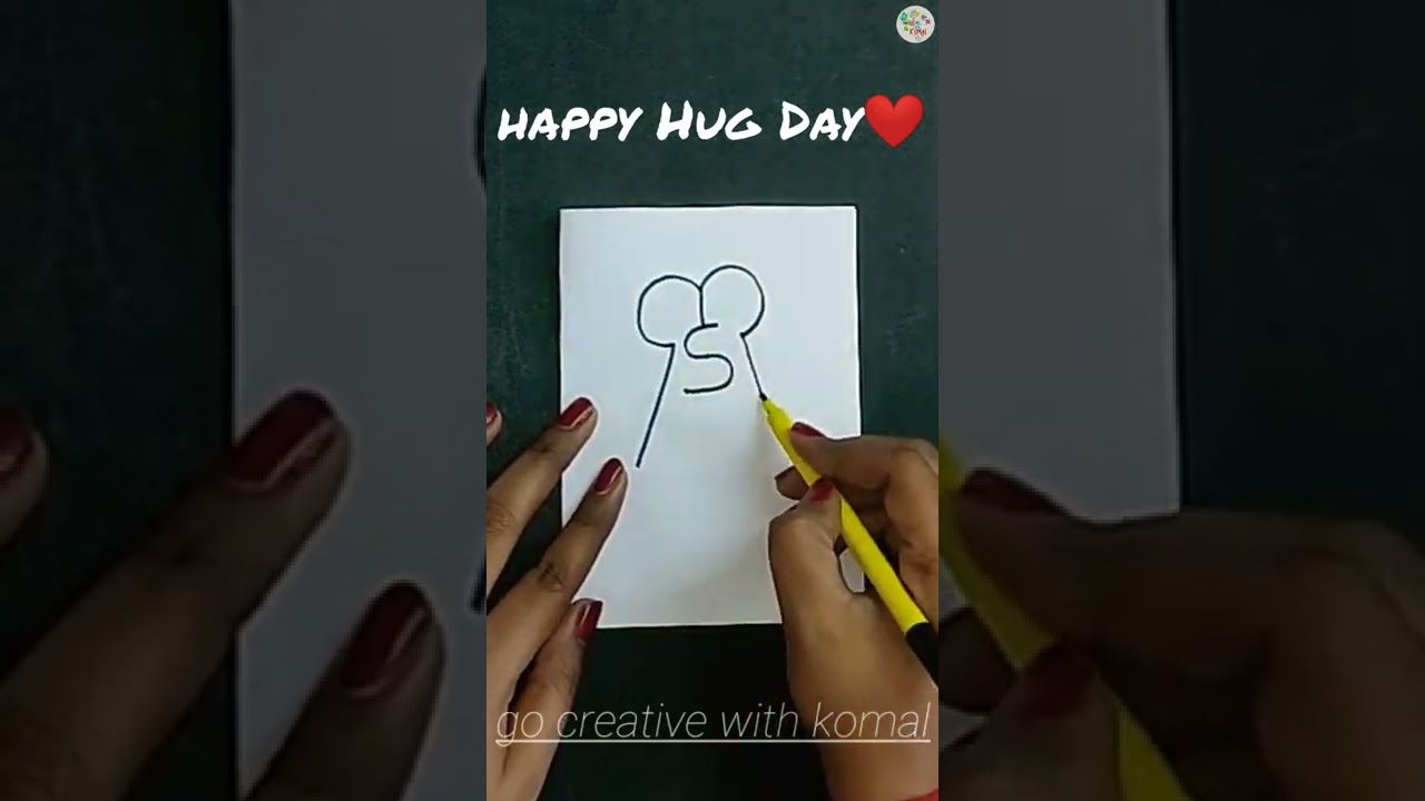 DIY Hug day card / Valentine's day card/ card making idea #valentinesday2022 #shorts #short #diycard