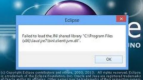 Failed to load JNI shared library Error in Ecipse Detailed