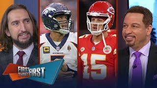 Broncos fall to Texans, Russ throws 3 INT, Greg trolls Nick \& Chiefs fans | NFL | FIRST THINGS FIRST