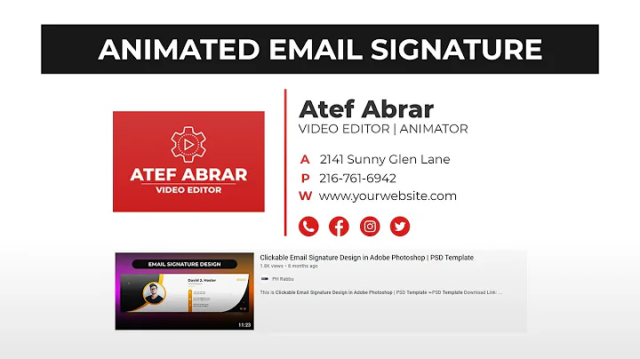 How To Make Animated Email Signature in Adobe Photoshop