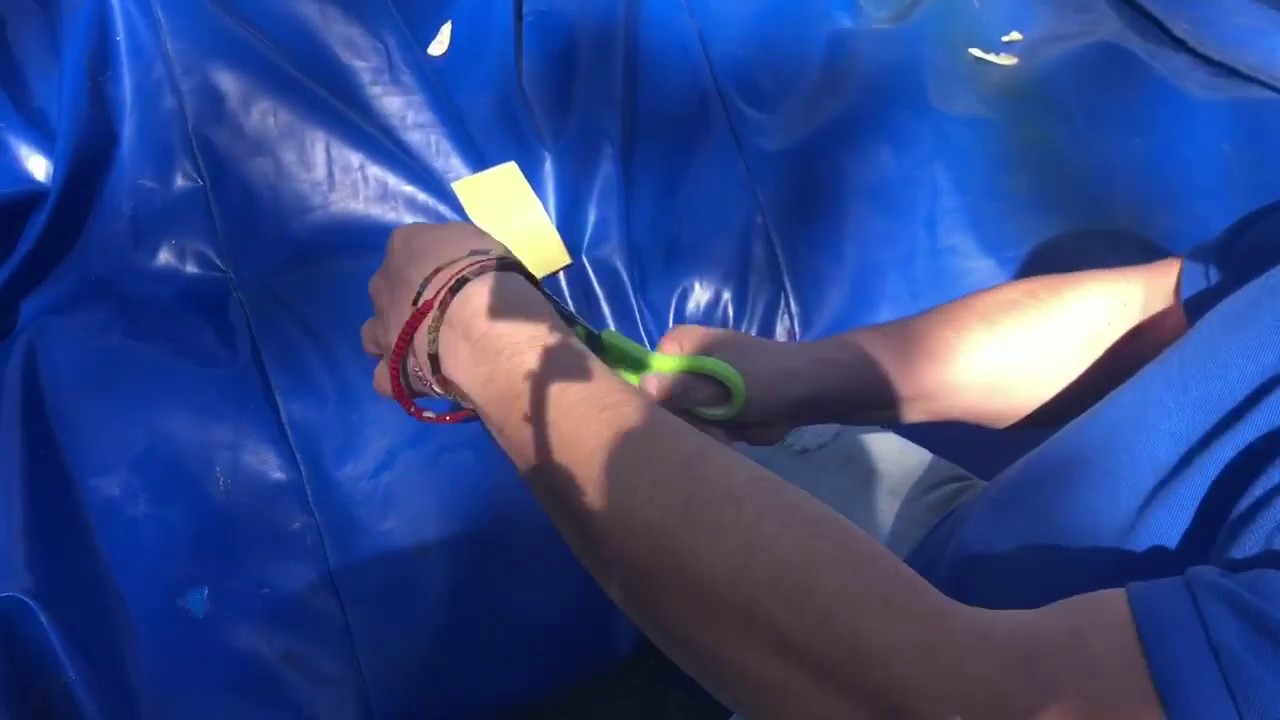 parche doble a un brincolin            how to patch a bounce house