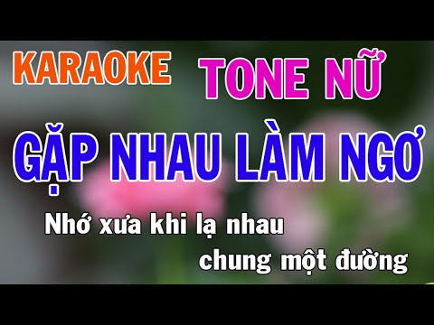 Gặp Nhau Làm Ngơ Karaoke Tone Nữ Nhạc Sống - Phối Mới Dễ Hát - Nhật Nguyễn