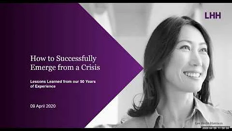 How to successfully emerge from a crisis: Lessons ...