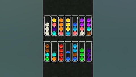 Ball sort color water puzzle level 107