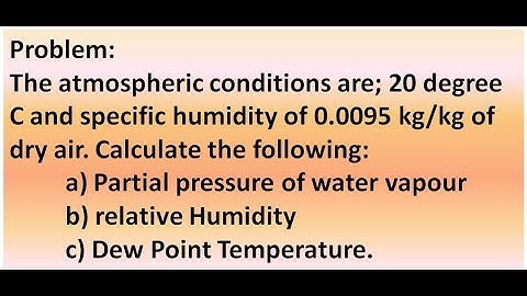 Solved Problems on Psychrometry