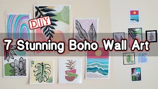 9 Stunning DIY Boho Canvas Painting Ideas | DIY Minimalist Boho Art | Modern Boho Wall Art Tutorial