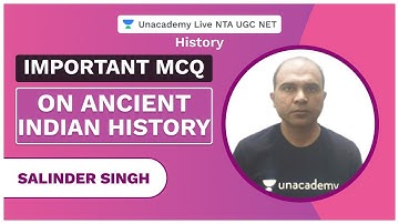 IMPORTANT MCQ on Ancient Indian History | History | Salinder | Unacademy Live