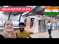 My foreigner fiances first metro ride in india  indianeuropean couple travel vlog  ldr