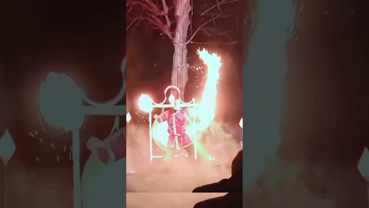 Freaks on Fire – Feuershow & Lichtshow. im Zoo Leipzig beim Magischen Tropenleuchten 2024.