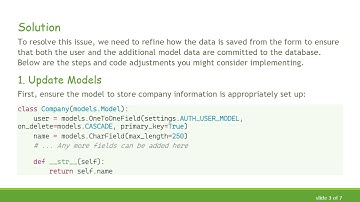 Fixing the Django Form Not Saving Extra Information Issue