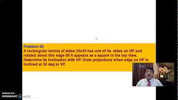 Projection of plane surfaces Rectangular Lamina & set Square Session 14