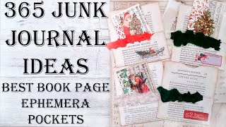 BEST Book Page Ephemera Holder Pockets DIY Junk Journal Ephemera Scrapbooking Tutorial How To Ideas